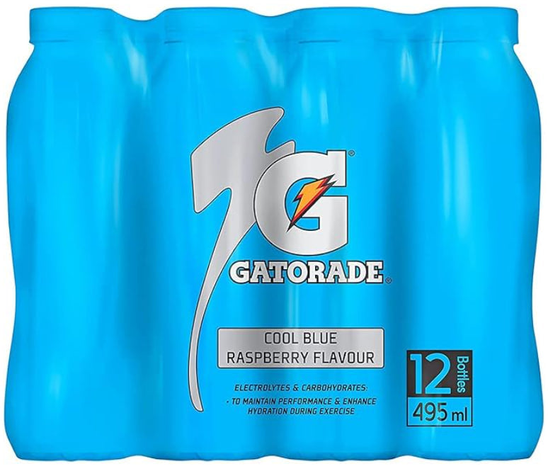 Gatorade Cool Blue Raspberry Sports Drink, 495 ml x 12