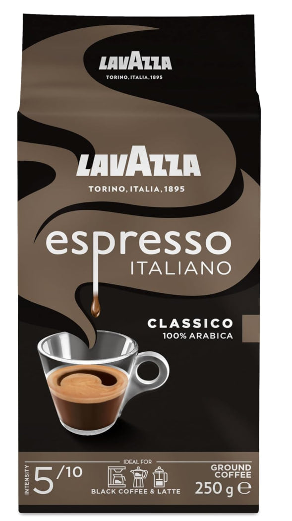 Lavazza Ground Espresso Coffee, 250g Pack