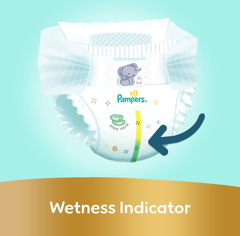 Pampers Ultimate Comfort Taped Diapers, Size 1, 2-5 kg, Lotion with Aloe Vera and Vitamin E, x1000 Leak Lock Technology for Leakage Protection, Jumbo Pack, 86 Count