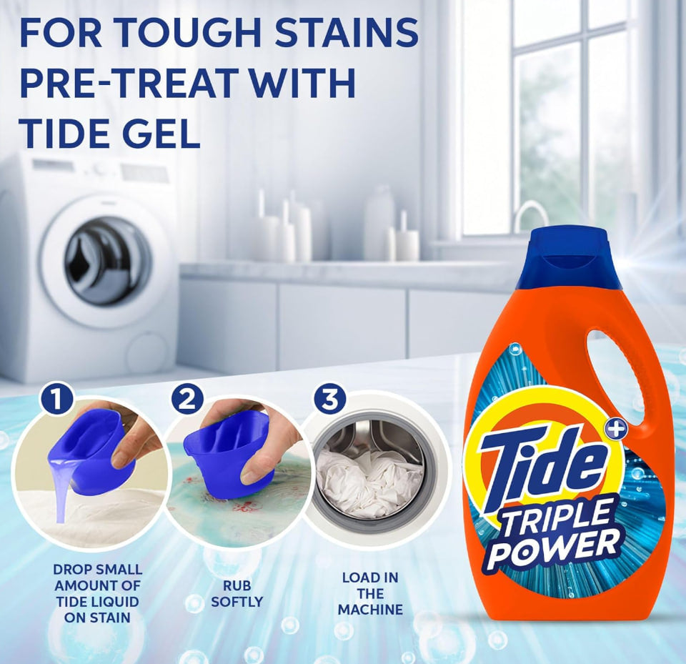 Tide Clean and Fresh Power Gel Laundry Detergent, 1.8 Liters (Twin Pack)
